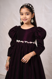 girl wearing a dark purple dress - Fashion Designer in Pune