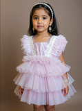 Young girl  pink ruffled dress - Fashion Designer in Pune