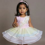 girl pastel dress with pearl details - Fashion Designer in Pune