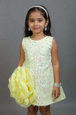 Lemon Sparkle Mini Dress