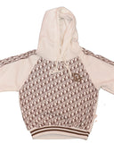 Beige hoodie with a patterned design - Fashion Designer in Pune