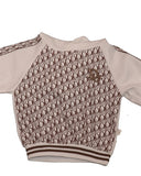 Beige hoodie with a patterned design - Fashion Designer in Pune