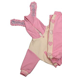 Pink and beige children's jacket with bunny ears - Fashion Designer in Pune