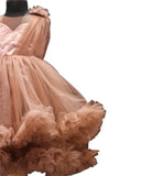 girl beige dress with a floral design - Fashion Desiner in Pune