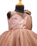 girl beige dress with a floral design - Fashion Desiner in Pune