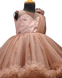 girl beige dress with a floral design - Fashion Desiner in Pune