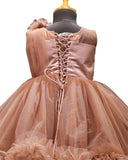 girl beige dress with a floral design - Fashion Desiner in Pune