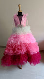 Pink and white dress for girls - Fashion Designer in Pune